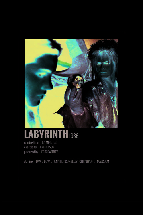 Labyrinth Film Info Card Bilgi Kartı Duvar Posteri