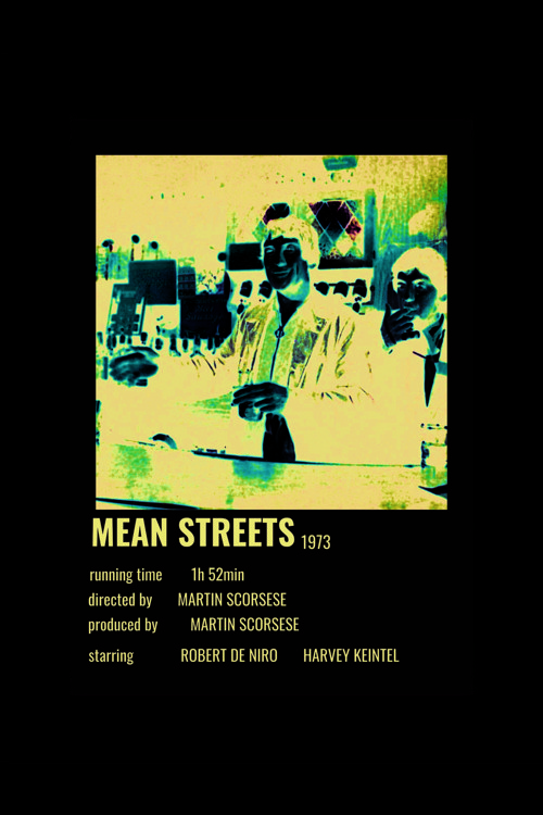 Mean Streets Film Info Card Bilgi Kartı Duvar Posteri