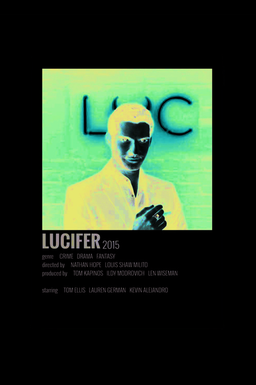 Lucifer Dizi Info Card Bilgi Kartı Duvar Posteri