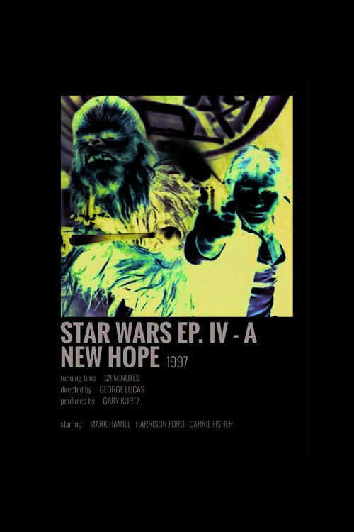 Star Wars Ep. Iv - A New Hope Film Info Card Bilgi Kartı Duvar Posteri