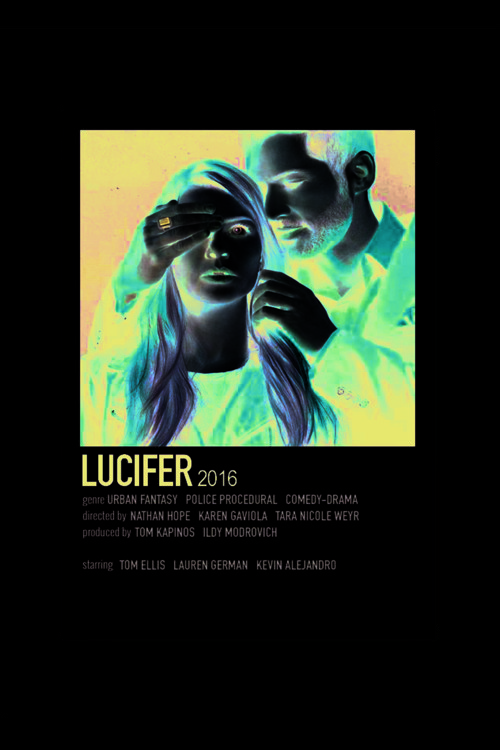 Lucifer Dizi Info Card Bilgi Kartı Duvar Posteri