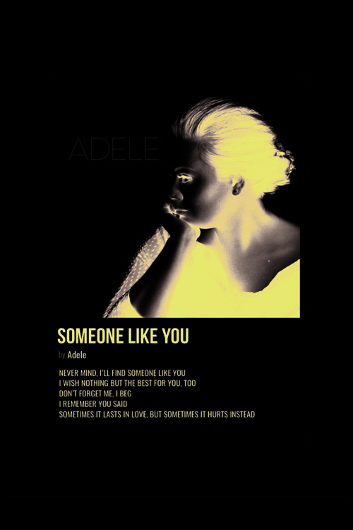 Someone Like You Duvar Posteri - Duvar Dekoru - Kalın Kağıt - Çerçevesiz
