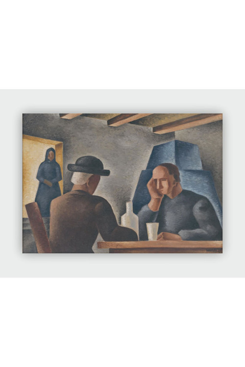 Mikulas Galanda In An Inn Expressionism Art Duvar Posteri - Kalın Kağıt - Çerçevesiz