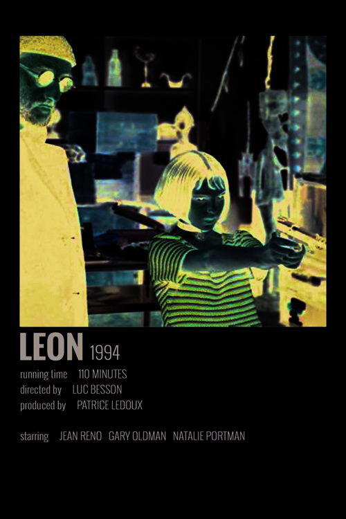 Leon Film Info Card Bilgi Kartı Duvar Posteri