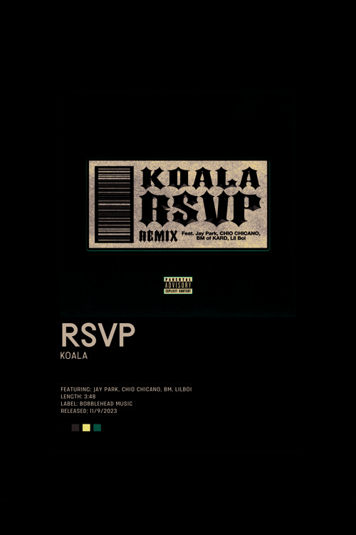 Koala Rsvp K-Pop Duvar Posteri - Duvar Dekoru - Kalın Kağıt - Çerçevesiz