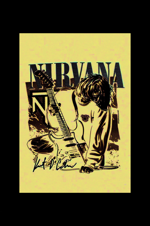 Nırvana Punk Rock Metal Duvar Posteri - Kalın Kağıt - Çerçevesiz