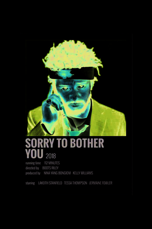 Sorry To Bother You Film Info Card Bilgi Kartı Duvar Posteri