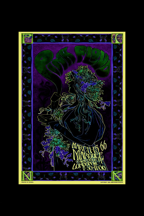 Pink Floyd March 15.66 Marque Rock Müzik Duvar Posteri - Kalın Kağıt - Çerçevesiz