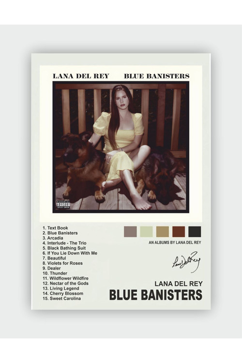 Lana Del Rey - Blue Banisters Müzik Duvar Posteri - Kalın Kağıt - Çerçevesiz