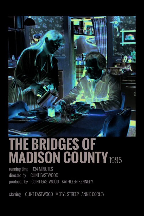 The Bridges Of Madison County Film Info Card Bilgi Kartı Duvar Posteri