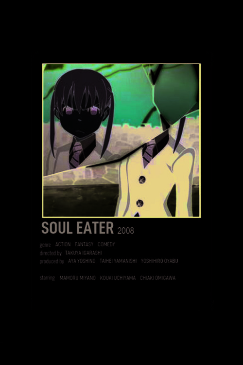 Soul Eater Anime Info Card Bilgi Kartı Minimalist Poster
