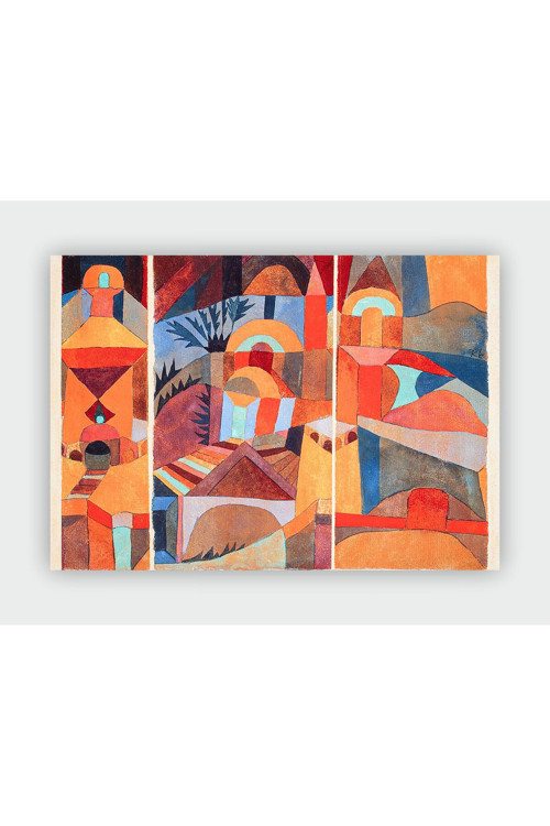 Temple Gardens, 1920 Paul Klee Duvar Posteri - Kalın Kağıt - Çerçevesiz