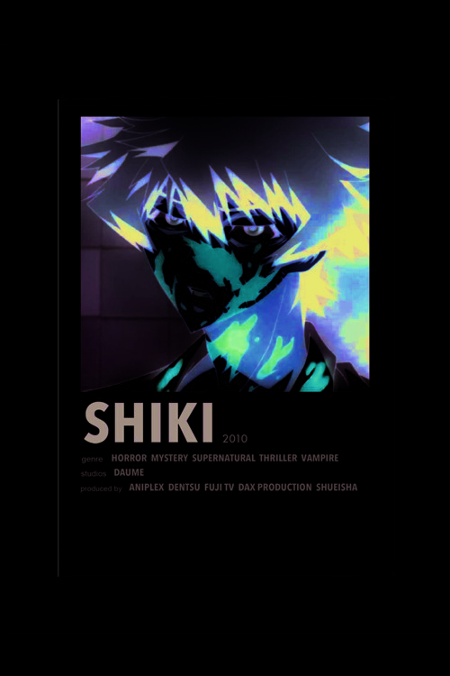 Shiki Anime Info Card Bilgi Kartı Minimalist Poster