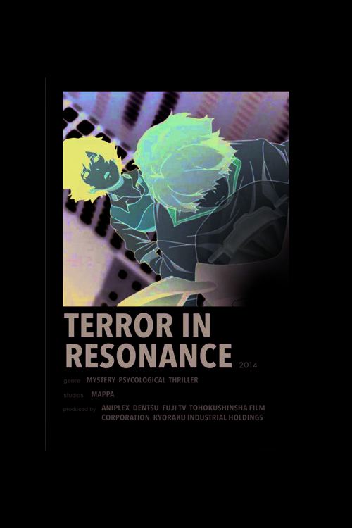 Terror In Resonance Anime Info Card Bilgi Kartı Minimalist Poster