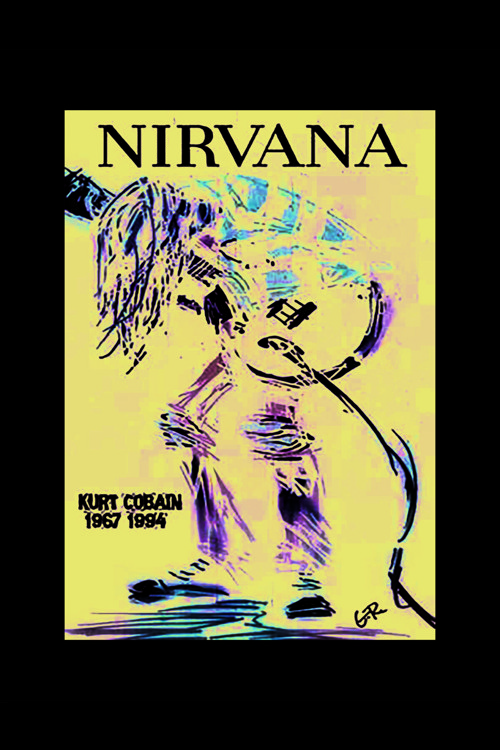 Nirvana- Kurt Cobain 1967 1994 Punk Rock Metal Duvar Posteri - Kalın Kağıt - Çerçevesiz