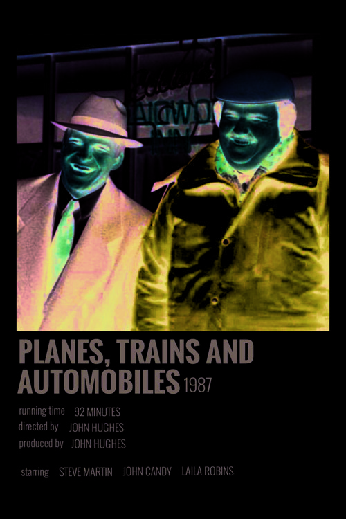 Planes, Trains And Automobiles Film Info Card Bilgi Kartı Duvar Posteri