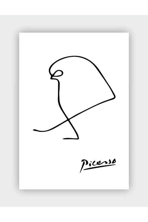 Sparrow Bird Les Trois Danseurs, 1929 Pablo Picasso Duvar Posteri - Kalın Kağıt - Çerçevesiz