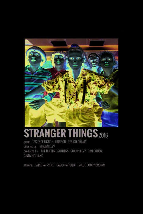 Stranger Things Film Info Card Bilgi Kartı Duvar Posteri Film