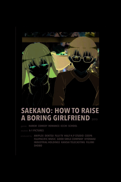 Saeksno: How To Raise A Boring Girlfriend Anime Info Card Bilgi Kartı Minimalist Poster