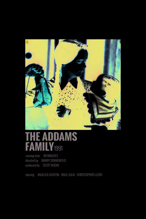 The Addams Famıly Film Info Card Bilgi Kartı Duvar Posteri