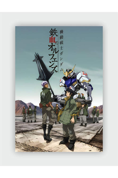 Mobile Suit Gundam: Iron-Blooded Orphans Anime Hd Manga Duvar Posteri - Kalın Kağıt - Çerçevesiz