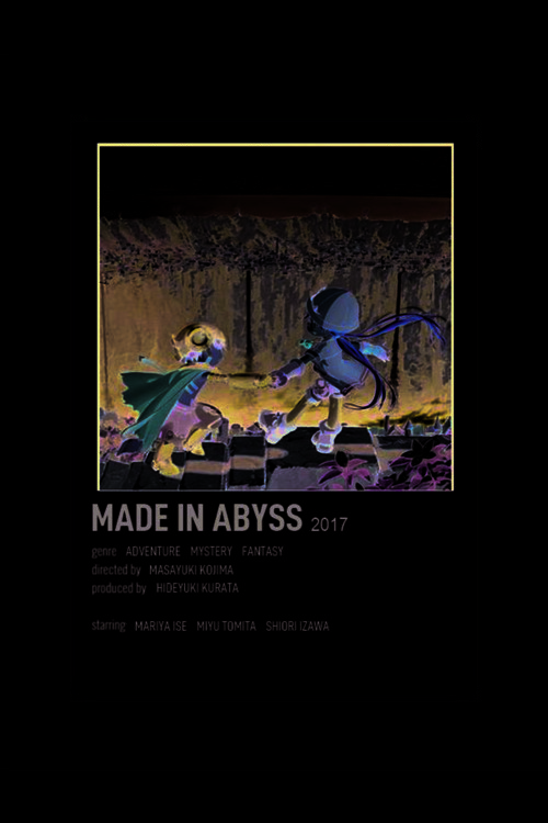 Made In Abyss Anime Info Card Bilgi Kartı Minimalist Poster