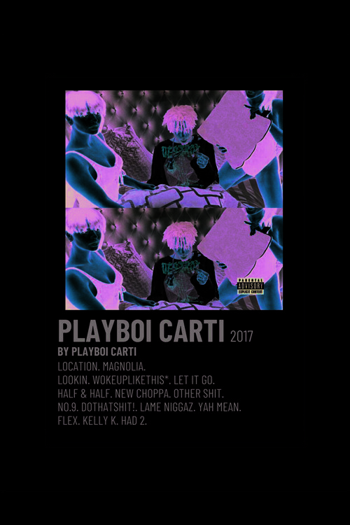 Playboi Carti Duvar Posteri - Duvar Dekoru - Kalın Kağıt - Çerçevesiz