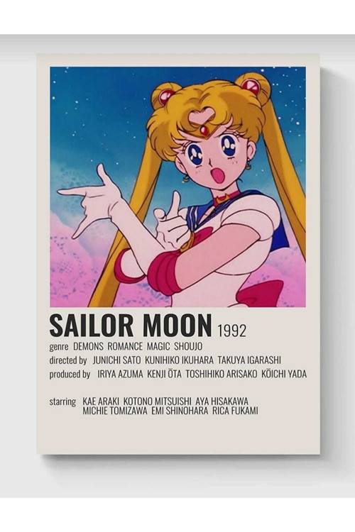 Sailor Moon Anime Info Card Bilgi Kartı Minimalist Poster