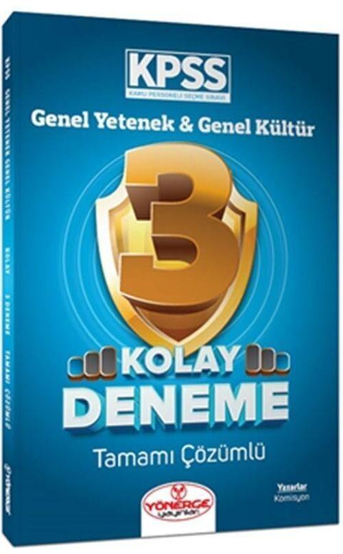 KPSS Genel Yetenek Genel Kültür Kolay 3 Deneme Çözümlü