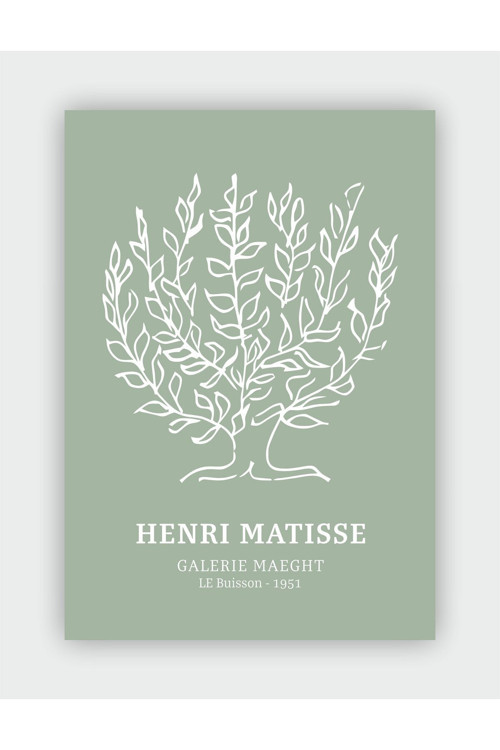 Le Buisson, 1951 Henri Matisse Duvar Posteri - Kalın Kağıt - Çerçevesiz