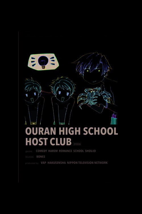 Ouran High School Host Club Anime Info Card Bilgi Kartı Minimalist Poster
