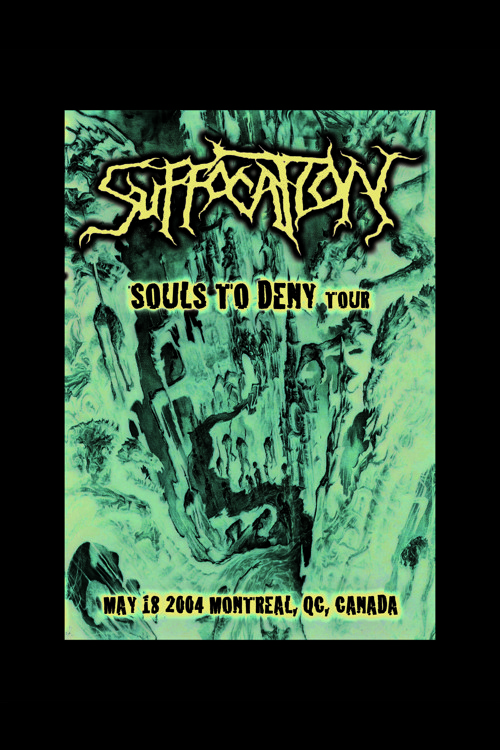 Suffocation Souls To Deny Tour Rock Müzik Duvar Posteri - Kalın Kağıt - Çerçevesiz