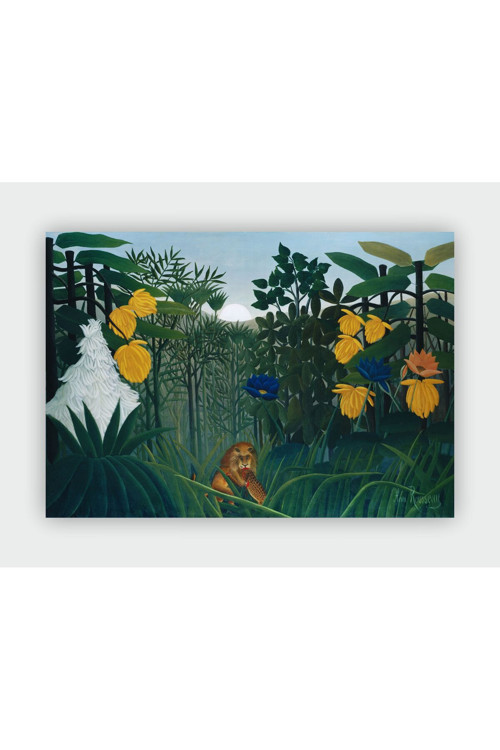 The Repast Of The Lion Henri Rousseau Duvar Posteri - Kalın Kağıt - Çerçevesiz
