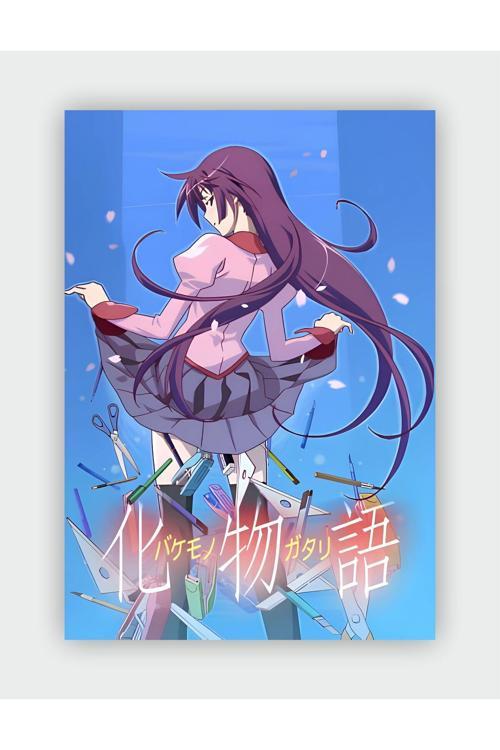 Monogatari Anime Hd Manga Duvar Posteri - Kalın Kağıt - Çerçevesiz