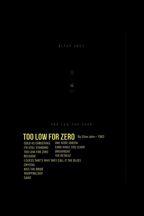 Too Low For Zero Duvar Posteri - Duvar Dekoru - Kalın Kağıt - Çerçevesiz