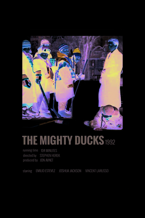The Mighty Ducks Film Info Card Bilgi Kartı Duvar Posteri