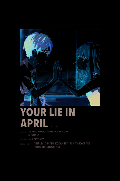 Your Lie In April Anime Info Card Bilgi Kartı Duvar Posteri