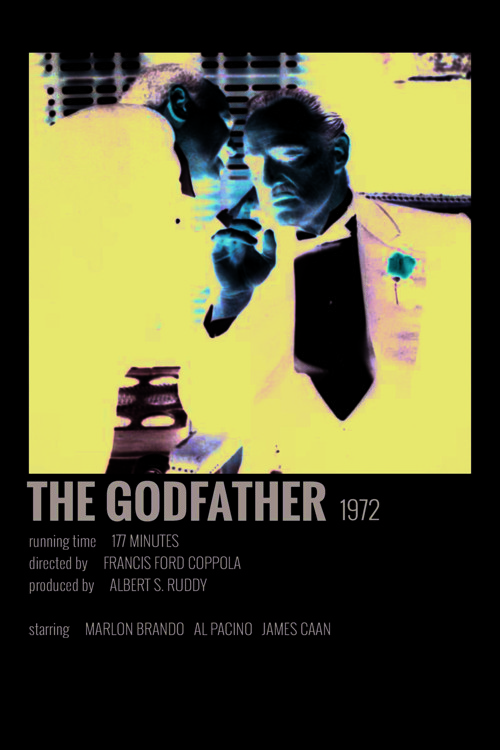 The Godfather Film Info Card Bilgi Kartı Duvar Posteri
