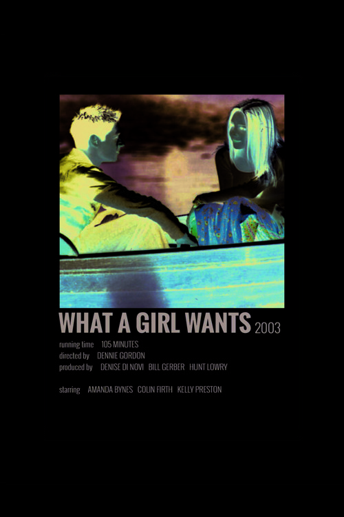 What A Girl Wants Film Info Card Bilgi Kartı Duvar Posteri