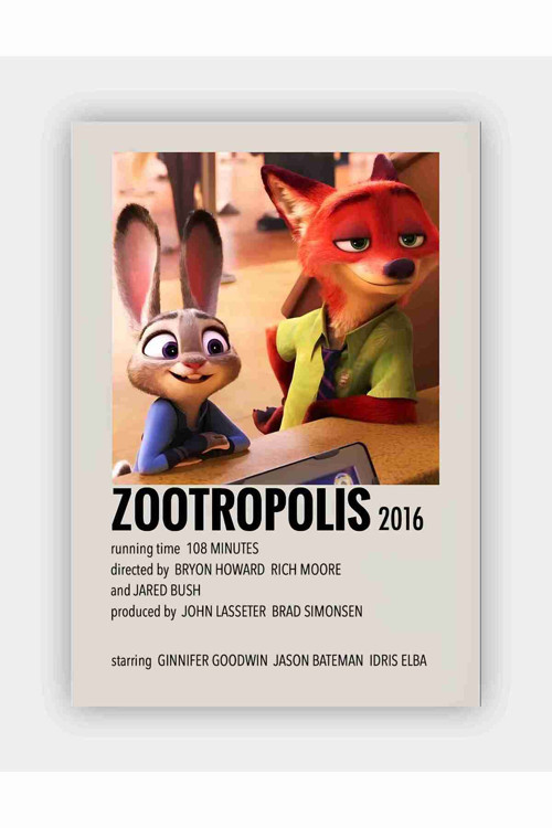 Zootropolis Film Kağıt Poster - Çerçevesiz