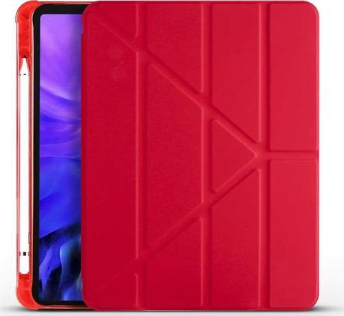 Apple Uyumlu iPad Air 10.9 inç 4. Nesil Fuchsia TriFolding Kalemlikli Tablet Kılıfi