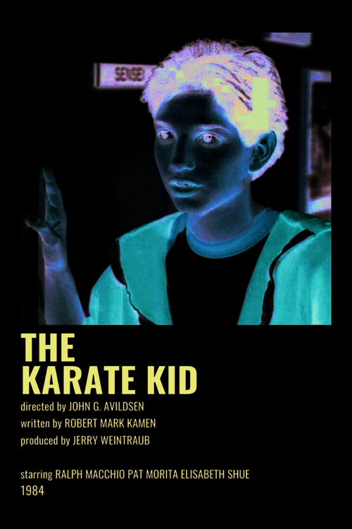 The Karate Kid Film Info Card Bilgi Kartı Duvar Posteri