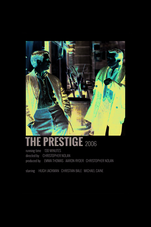 The Prestige Film Info Card Bilgi Kartı Duvar Posteri