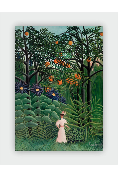 Woman Walking In An Exotic Forest, 1905 Henri Rousseau Duvar Posteri - Kalın Kağıt - Çerçevesiz
