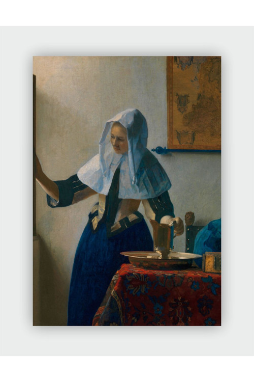 Woman With Water Jug Johannes Vermeer Duvar Posteri - Kalın Kağıt - Çerçevesiz