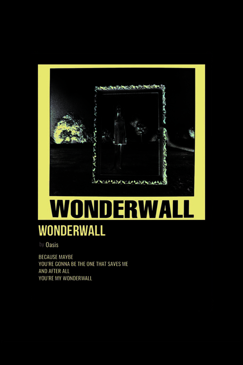 Wonderwall - Oasis Duvar Posteri - Duvar Dekoru - Kalın Kağıt - Çerçevesiz