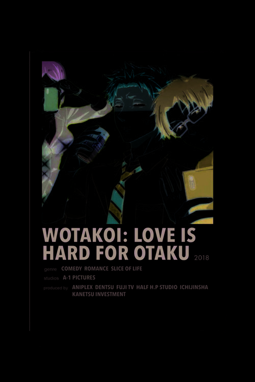Wotakoi: Love Is Hard For Otaku. Anime Info Card Bilgi Kartı Minimalist Poster