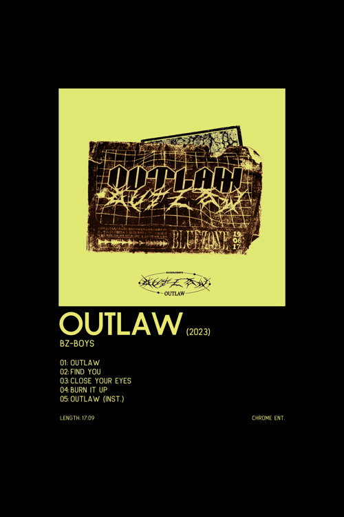 Bz-Boys Outlaw K-Pop Duvar Posteri - Duvar Dekoru - Kalın Kağıt - Çerçevesiz