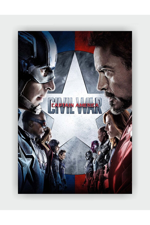Captain America: Civil War Film Duvar Posteri - Kalın Kağıt - Çerçevesiz