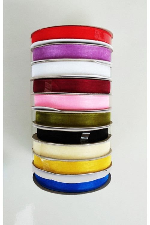 Organize Kurdale Tül Kurdale 1 Cm En 10 Adet Farklı Renk